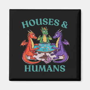 Aimant Maisons Et Humains Dragon Jdr Fantastique Parodie