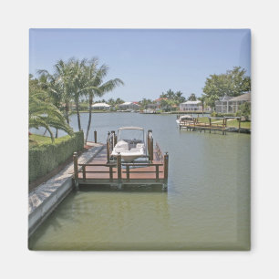 Aimant Maisons et quais sur le canal Marco Island Floride