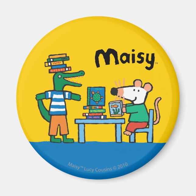 Aimant Maisy et amis Profitez de la bibliothèque (Devant)