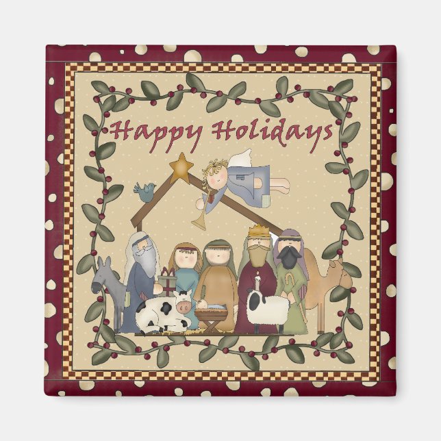 Aimant Maître de la Nativité de Noël (Devant)