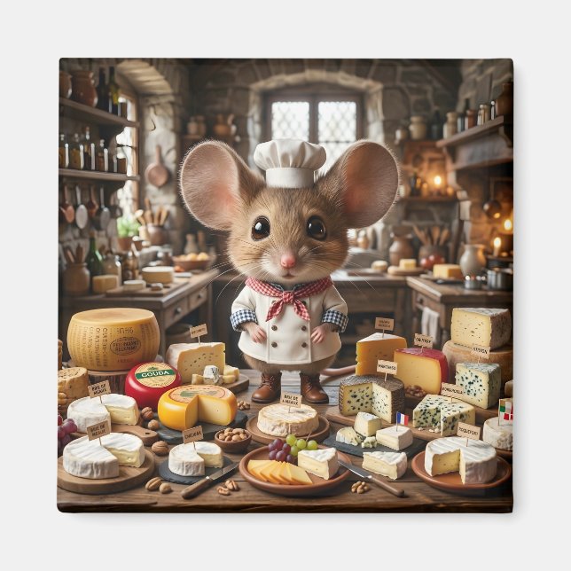 Aimant Maître Fromager Souris (Devant)