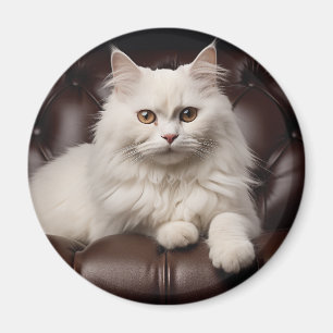 Aimant Majestic white cat