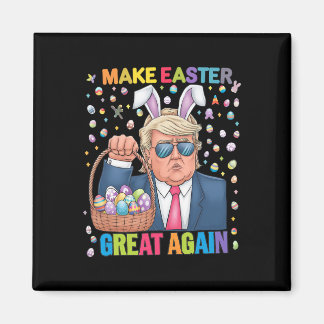 Aimant Make Easter Great Again Funny Trump Bunny Spring H