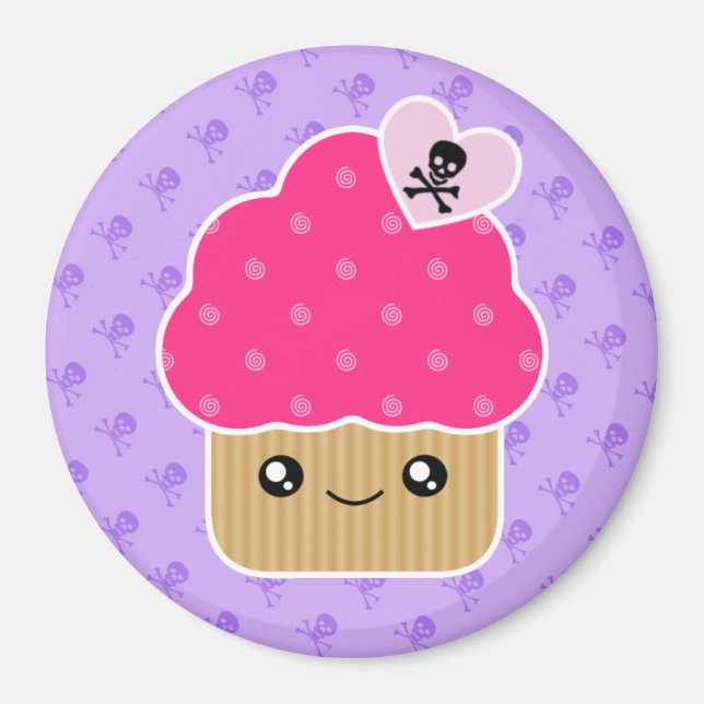 Aimant Mal Cute Kawaii Cupcake De L'Aimant De La Mort (Devant)