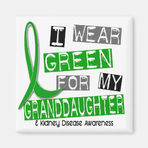 Aimant Maladie rénale je porte le vert pour ma