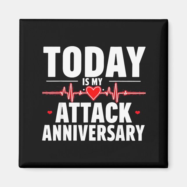 Aimant Maladies cardiaques ouvertes Anniversaire de crise (Devant)