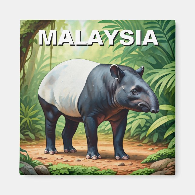 Aimant Malaisie Malayan Tapir (Devant)
