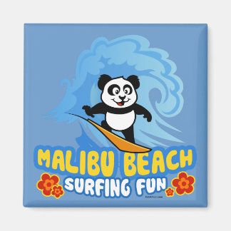 Aimant Malibu Beach Surf Panda