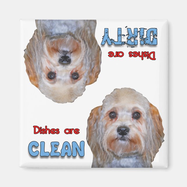 Aimant Maltese Yorkie Mix Amoureux de les chiens Lave-vai (Devant)