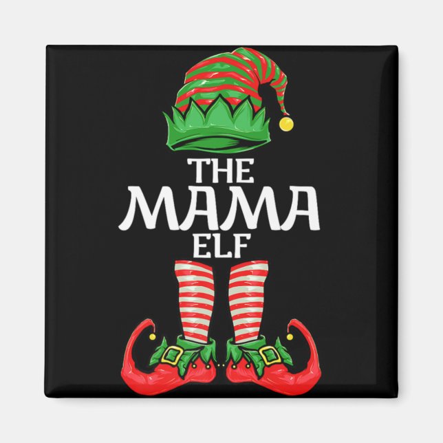 Aimant Mama Elf Mother Christmas Family Matching Group Pr (Devant)