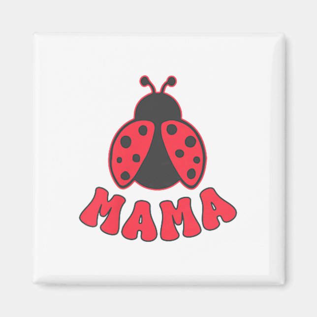 Aimant Mama Ladybug First Birthday Girl Family Matching P (Devant)
