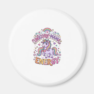 Aimant Mama Licorne Énergie Coloré Design Zazzle_1