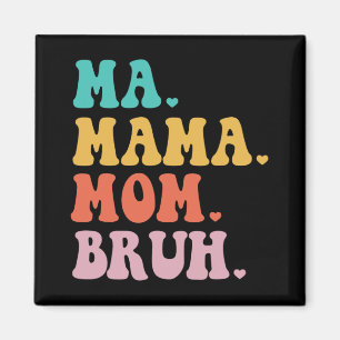 Aimant Mama Maman Bruh Coeur Maman Vie Garçons Fun Fun Fi