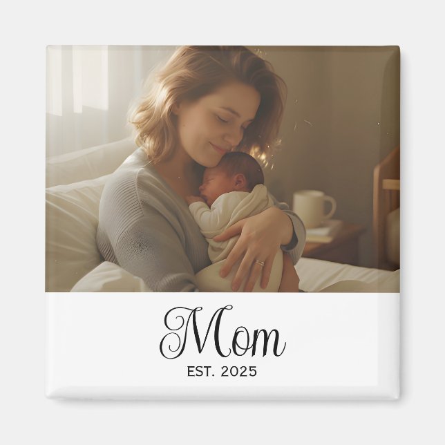Aimant Maman a établi le cadeau photo (Devant)