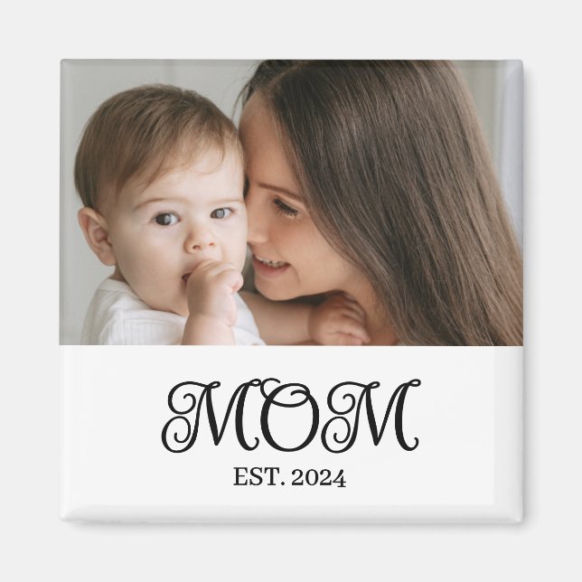 Aimant Maman a établi le cadeau photo (Devant)