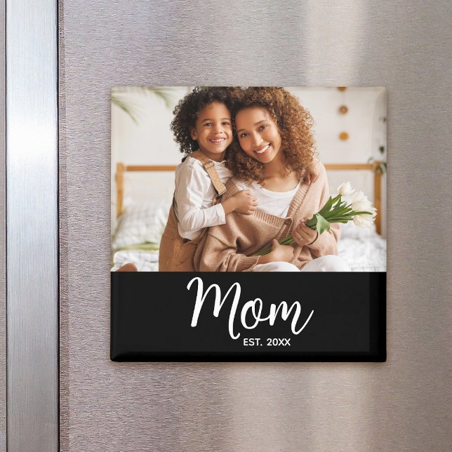 Aimant Maman a établi une photo de script blanc Cadeau si (Créateur téléchargé)