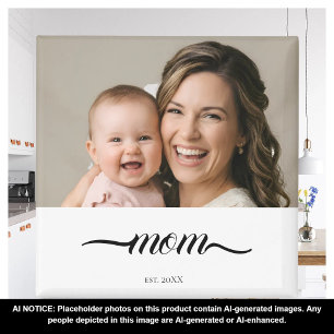 Aimant Maman a établi une photo personnalisée année blanc