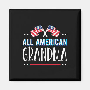 Aimant Maman américaine grand-mère 4 juillet femmes fille