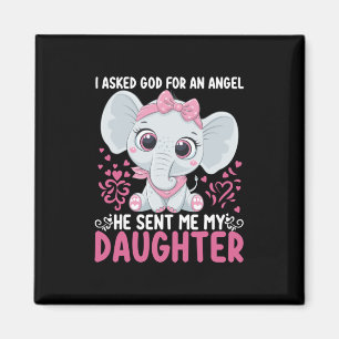 Aimant Maman Art Il M'A Envoyé Elephant Fille