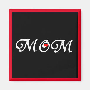 Aimant Maman au coeur rouge