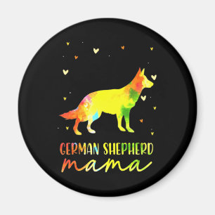 Aimant Maman berger allemand coloré