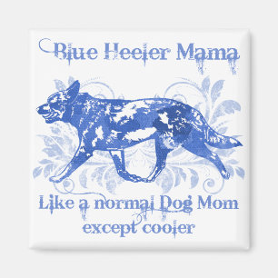 Aimant Maman bleue Watercolor Blue de Heeler