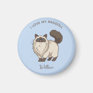 Aimant Maman de chat Ragdoll personnalisée