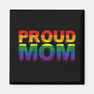 Aimant Maman fière Gay Pride LGBT Arc-en-ciel Mère LGBTQ 
