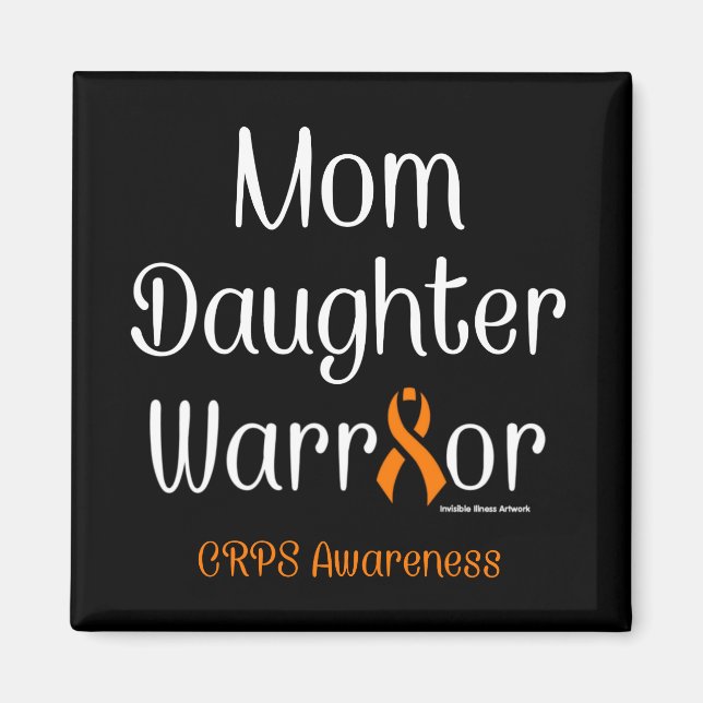 Aimant Maman Fille Guerrière...CRPS (Devant)
