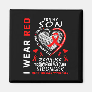 Aimant Maman Papa Je Porte Le Rouge Pour Mon Fils Cherche