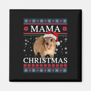 Aimant Maman Rock Hyrax Noël Style Moche 