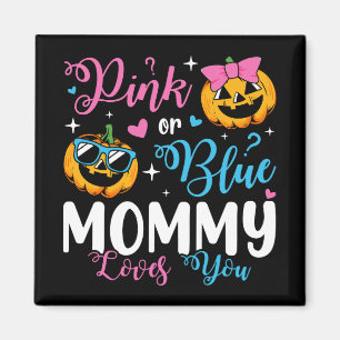 Aimant Maman Rose Ou Bleue Aime Toi Citrouille Bébé Carré