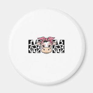 Aimant Maman Vache Mignonne Nœud Conception Graphique_1
