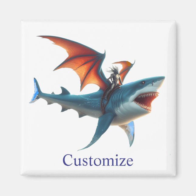 Aimant Man-Bat équitation Scary Shark Thunder_Cove (Devant)