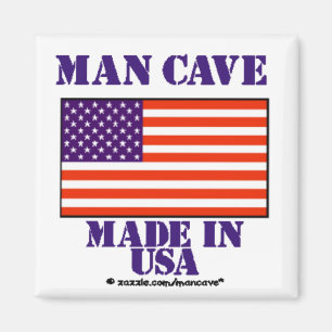 Aimant Man Cave Made in USA