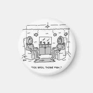 Aimant Man Spoils His Tropical Fish - Funny Cartoon on a