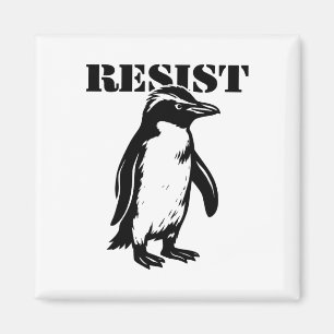 Aimant Manchot drôle de résistance proteste contre les ta