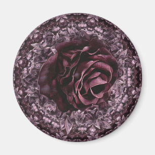 Aimant Mandala de rose 