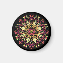 Mandala doré de luxe - Lotus ornemental doré