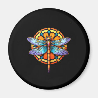 Aimant Mandala Dragonfly Luminous Sacred Geometry Spiritu
