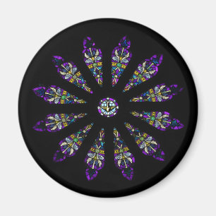 Aimant Mandala en verre tendu