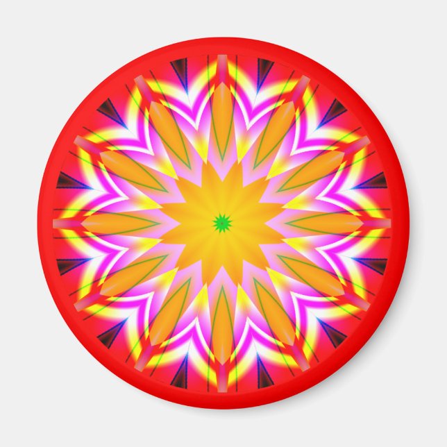Aimant Mandala fractal (Devant)