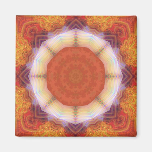 Aimant Mandala géométrique sacrée (Devant)