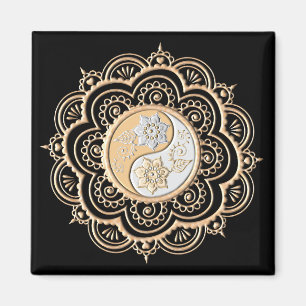 Aimant Mandala or et argent