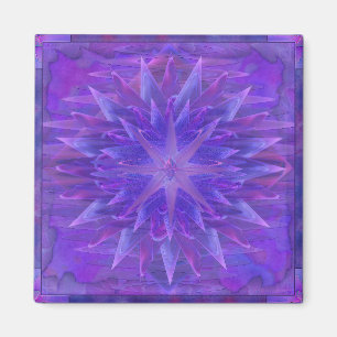 Aimant Mandala pourpre d'étoile