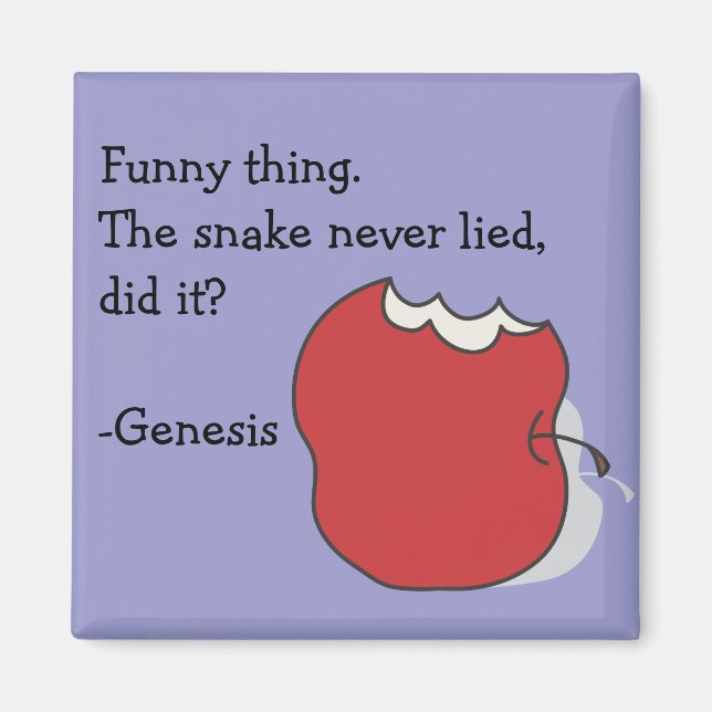 Aimant Mangé Apple Le Serpent N'A Jamais Menti Genesis Ma (Devant)