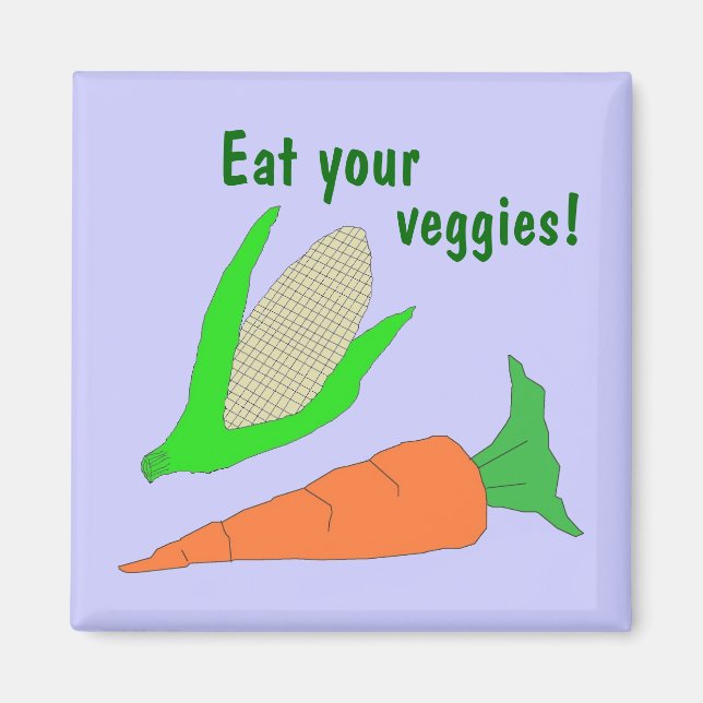 Aimant "Mange tes légumes" (Devant)