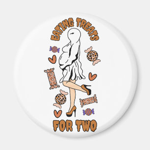 Aimant "Manger des friandises pour deux" Halloween Orange