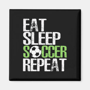Aimant Manger Dormir Football Répéter Cadeau Cool Sport J