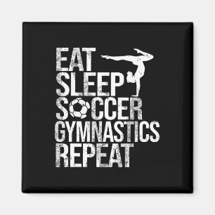 Aimant Manger Sommeil Football Gymnastique Répéter Sport